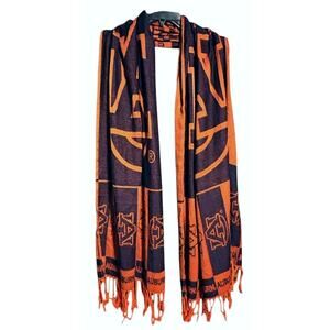 Auburn University Orange & Navy Blue Wrap / Scarf